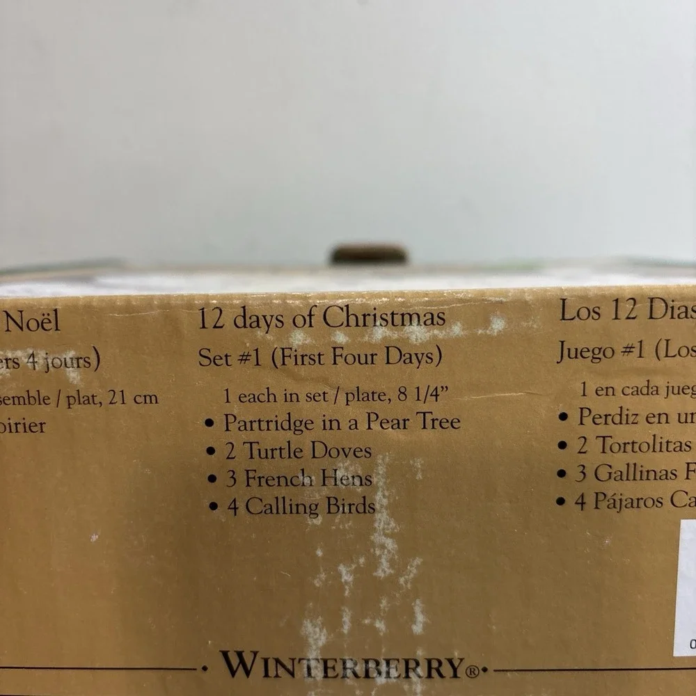 WINTERBERRY 12 Days of Christmas Four 8.25